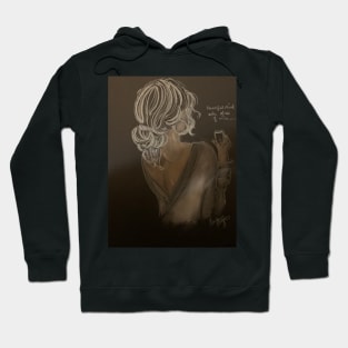 Lady drinking wine Hoodie